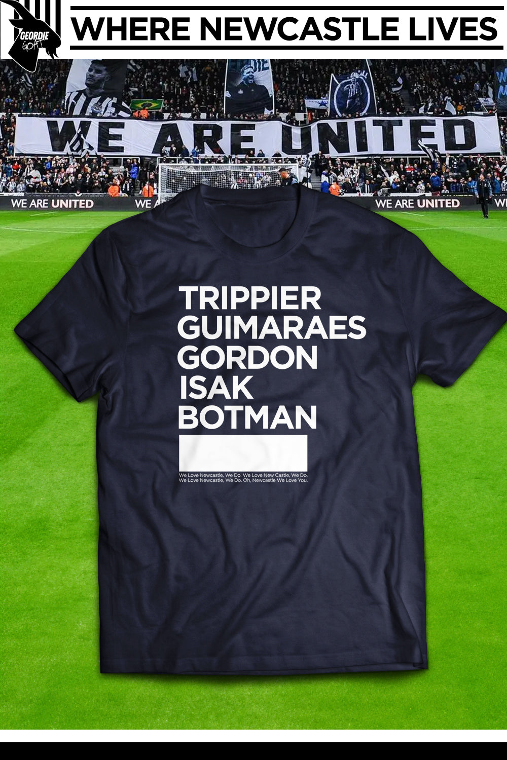 Newcastle United "Eternal Glory" Black T-Shirt